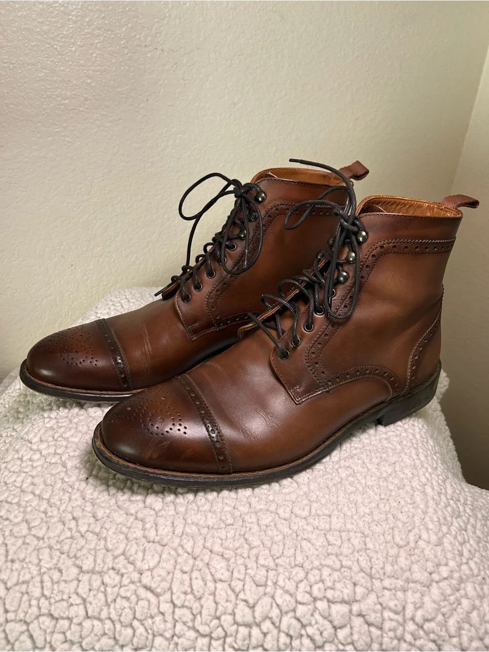 TAFT Noah Boots - Brown Leather, Size 9.5